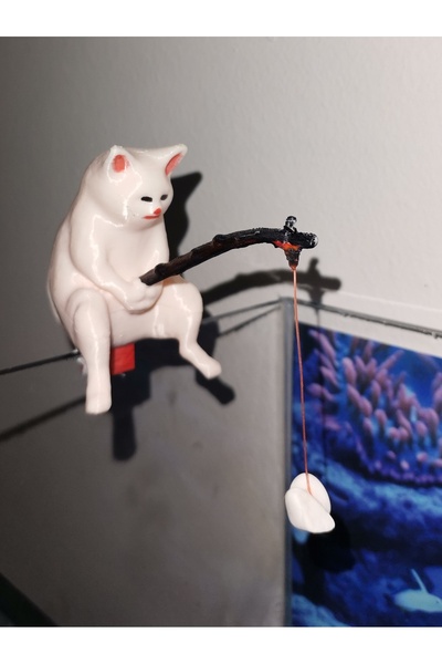 Meeori Oltalı Kedi × Cama Takılarak Kullanılır × Fanus , Küçük Kvaryum ve Büy...