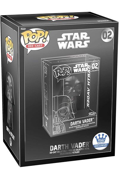 Funko بوب! مجسم حصري من The Die-Cast Star War Darth Vader Funko Shop - لا يوجد إصدار Chase -