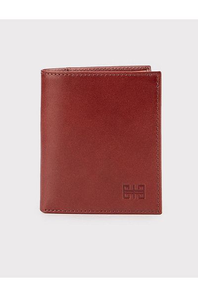 Cabani Men's Genuine Leather Brown Card Holder Wallet