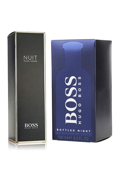 BOSS Bottled Night And Nuit Gift Set Bottled Night EDT 100 ml, Nuit Pour EDP 75ml