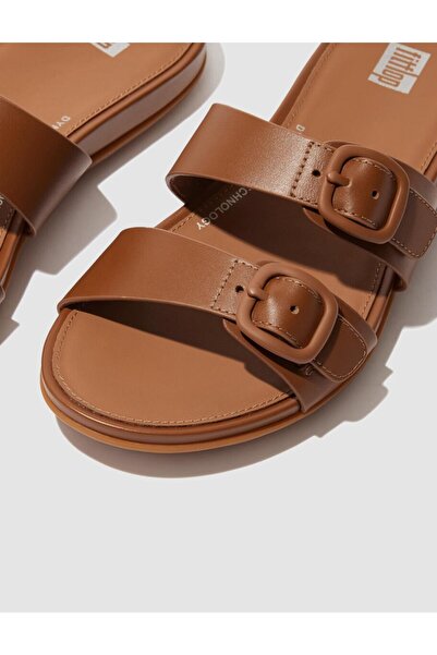 Fitflop Gracie Fv1 Double Buckle Tan Women's Slippers