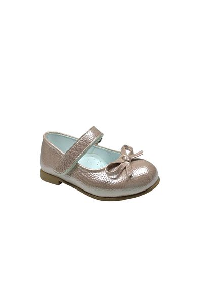 OrtopedikAL 1010 Emt İlkadım Pudra Vk Shiny Babet Mustache Bow Girls' Evening Dress Shoes Fancy