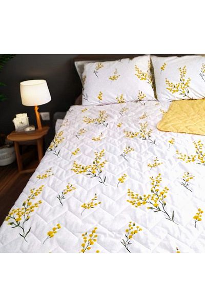 Özyuvam Quilted Cotton Fiber Filled Double Double Sided Pique Set 4 Pieces