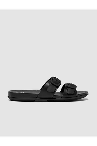 Fitflop Papuci de damă Gracıe Fv1 cu cataramă dublă neagră