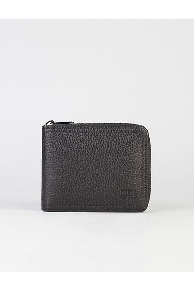 Cabani Genuine Leather Zipper Detailed Black Men's Wallet