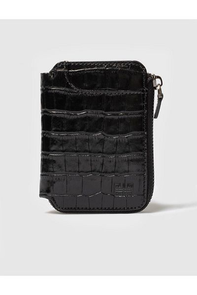 Cabani Genuine Leather Black Zippered Women's Wallet