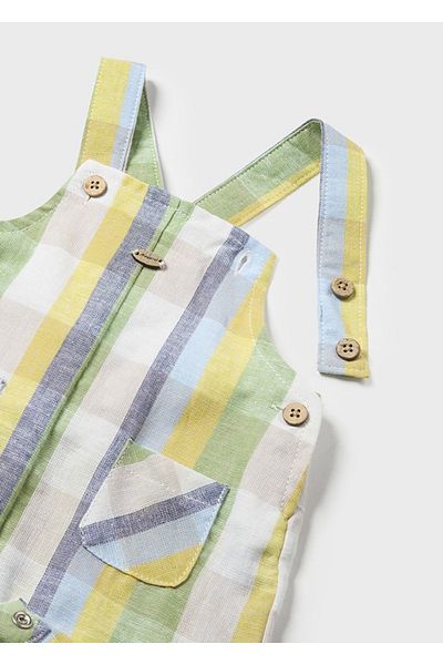 MAYORAL Green Baby Boy Summer Short Jumpsuit Hat