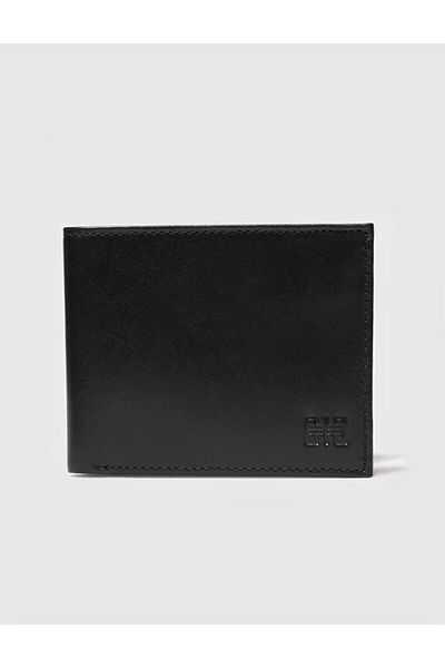 Cabani Black Genuine Leather Men's Wallet