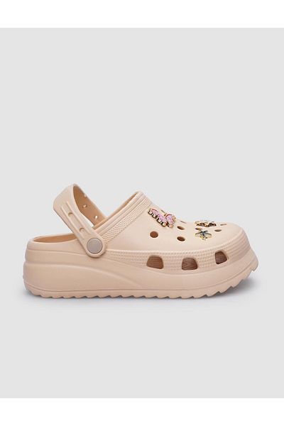 Cabani Beige Eva Slippers - Snx, Stone Detailed Women's Model