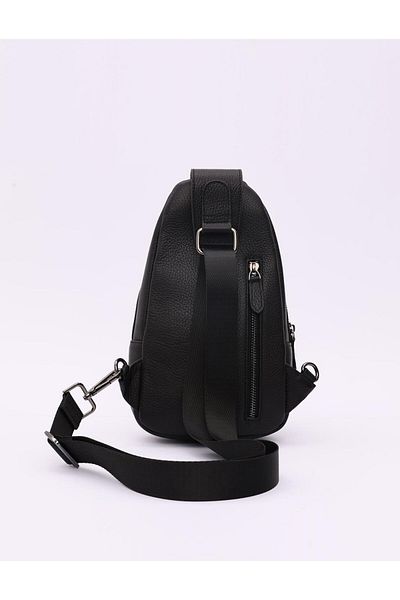 Cabani Genuine Leather Black Crossbody Bag