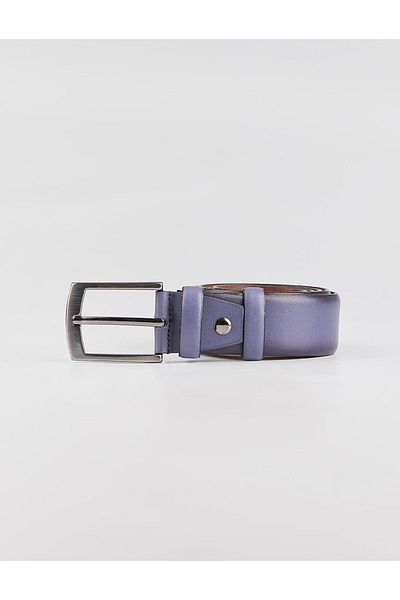 Cabani Genuine Leather Navy Blue Men's Classic Belt