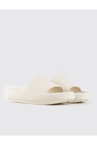 Cabani Beige Women's Flat Slippers