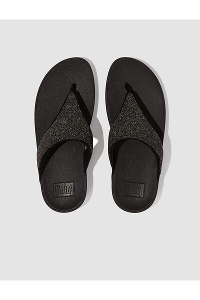 Fitflop Women Slip On Lulu Open Toe Post Sandals, Black