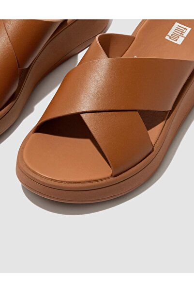 Fitflop F-MODE FW5 Hakiki Deri Taba Kadın Çapraz Bantlı Terlik