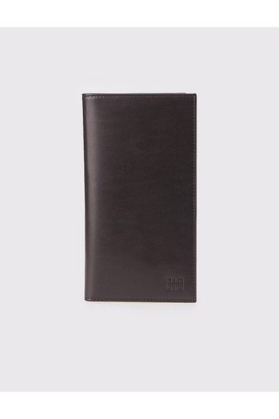 Cabani Men's Genuine Leather Black Card Holder with Stitching Detail