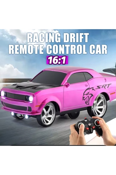 CanEm uzaktan kumanda spor hız araba Işıklı Şarjlı 1:16 RC Drift yarış araç koleksiyon Model araba