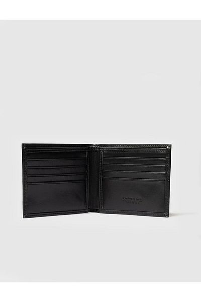 Cabani Black Genuine Leather Men's Wallet