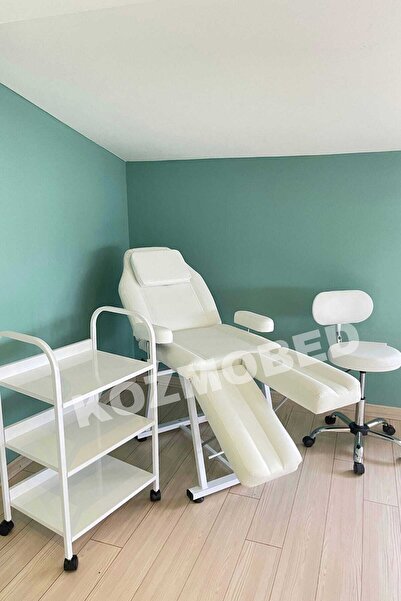 Kozmobed 3'lü Cilt Bakım Sedyesi - Tattoo Koltuğu ,Uzman Taburesi ve Etejer