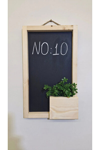 MSAĞWOODS Ahşap Kapı Önü Numaralığı Yazı Tahtalı Çiçeklik Duvar Süsü Doğal Ot...