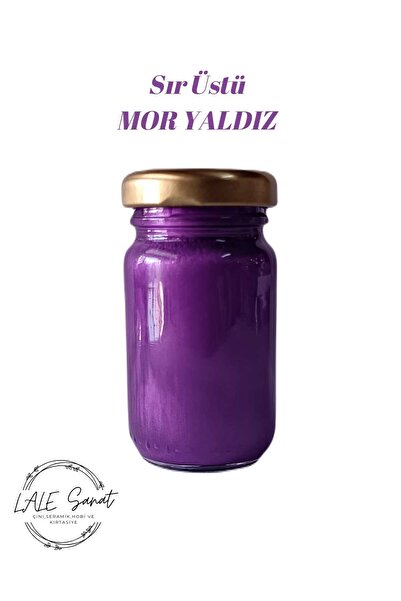 Lale Sanat Sır Üstü MOR Yaldız Boya 50 gr (ÇİNİ-SERAMİK-CAM-PORSELEN VB.)