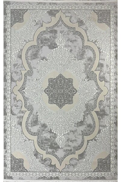 Zigana SARAR RUBY SERİSİ GÖBEKLİ GRİ FİGÜRLÜ  Salon&Oturma Yatak Odası Koridor Halısı