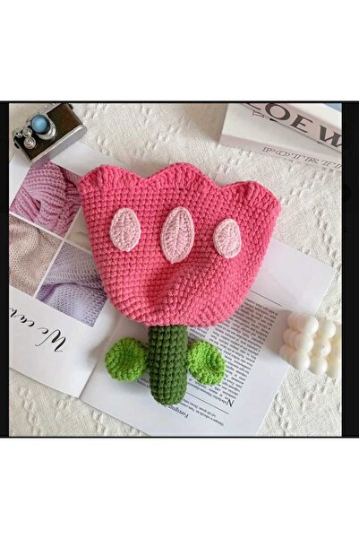 Kadın Girişimciler Atölyesi Tulip Pattern Style 3D Handmade Knitting Handmade...
