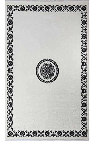 Zigana SARAR ZİGANA SERİSİ GÖBEKLİ ÇERÇEVELİ BEYAZ,MAVİ&SİYAH Salon&Oturma Yatak Odası Koridor Modern Halı