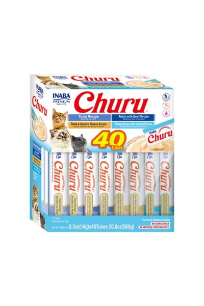 Inaba تشكيلة من مكافآت القطط من تشورو بنكهة التونة 40*14 جرام