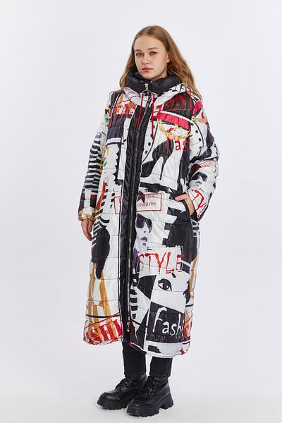 Jacob & Co. Jacob & Co. Patterned Plus Size Puffy Long Coat