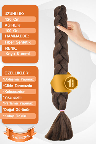 KONAK PERUK Afrika Örgüsü Rasta Ve Box Braid için Sentetik Saç - Kumral