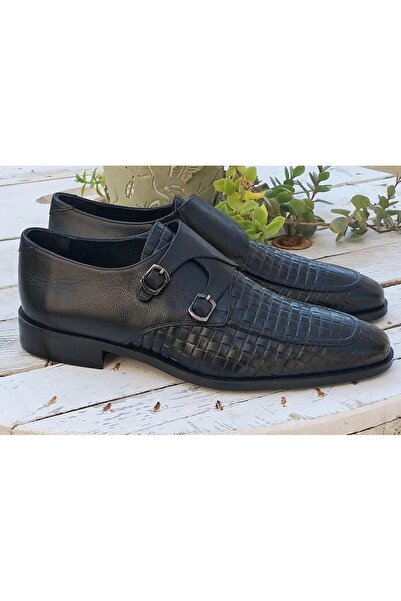 Pierre Cardin Pce1322464 Ανδρικά παπούτσια από γνήσιο δέρμα πλεκτά με διπλή πόρπη με καβάλο