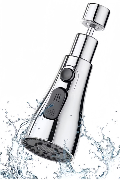 Yenilig Metallic Faucet Head with 3 Functions for High Pressure, Water Saving...