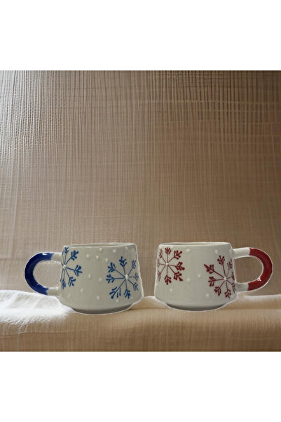 İlbay Çini Takı Snowflake 2-Piece Mug