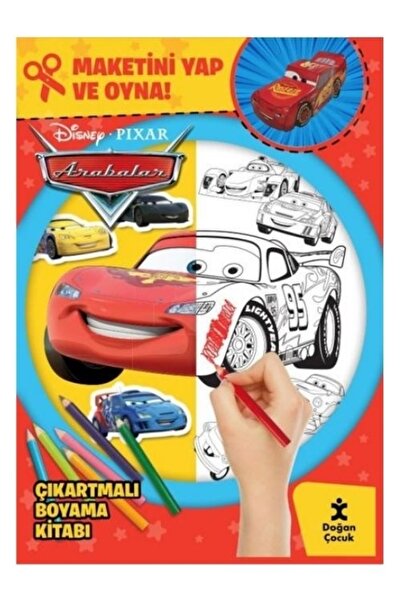 Doğan Çocuk Disney Pixar Arabalar - Çıkartmalı Boyama Kitabı - Maketini Yap v...