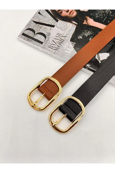 MODAM HİFA Pachet de 2 curele aurii pentru femei, pantaloni, curea pentru rochie, curea pentru cămașă, curea pentru haină