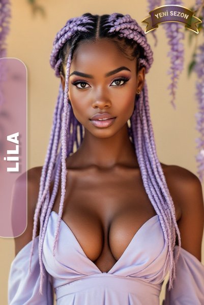 KONAK PERUK Afrika Örgüsü Rasta Ve Box Braid için Sentetik Saç - Lila