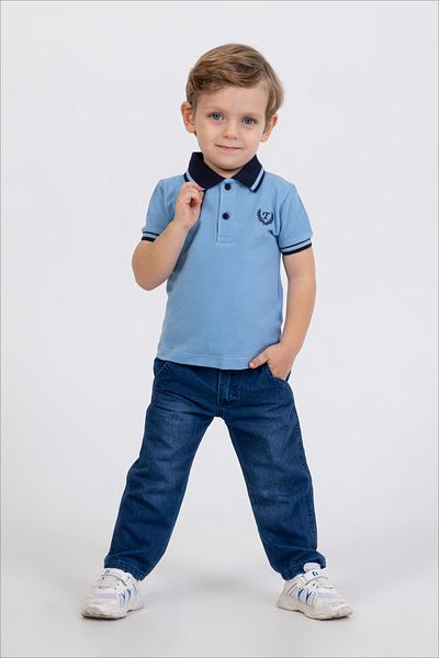 Besimo Kids Boy's Polo Neck Lakost T-Shirt Jeans 2-Piece Set
