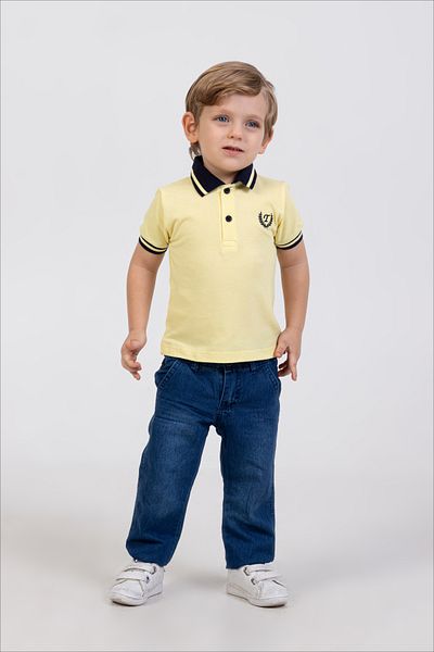 Besimo Kids Boy's Polo Neck Lakost T-Shirt Jeans 2-Piece Set