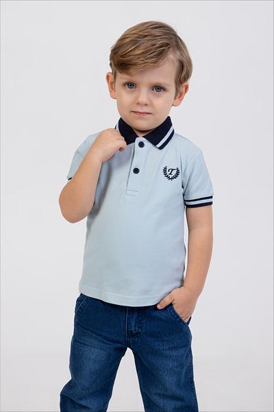 Besimo Kids طقم من قطعتين للأولاد بياقة بولو وتي شيرت من الجينز