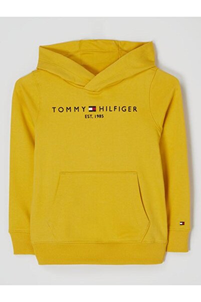 Tommy Hilfiger UNISEX ESSENTIAL LOGO HOODIE MADE OF PURE COTTON