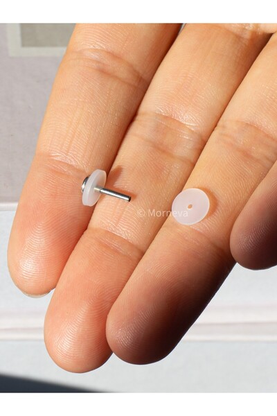 MORNEVA Şeffaf Antialerjik Bioplast Piercing Keloid Bump Şişlik Önleyici İyileştirici Silikon Diski (8Adet)
