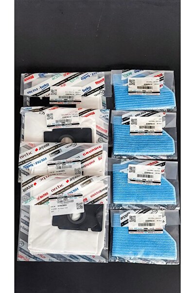 Arçelik Orijinal RS/9131 , RS/9121 , RS/8121 Robot Süpürge Toz Torbası 4 Adet...