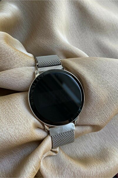 ÇENÇEN Dokunmatik Gümüş Renk Mıknatıslı Sevgili Saat Kombini