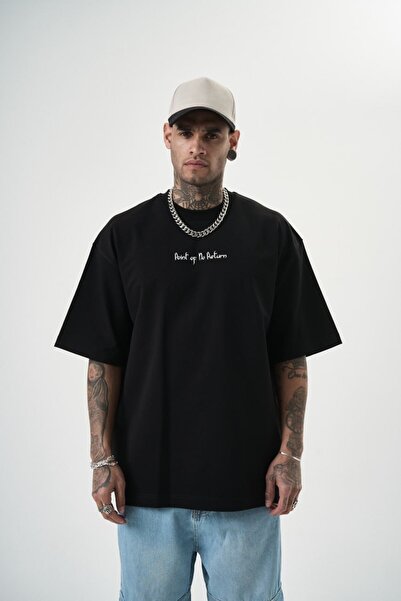 DENİKK Trend Premium Print Embroidery Oversize Unisex Short Sleeve T-Shirt