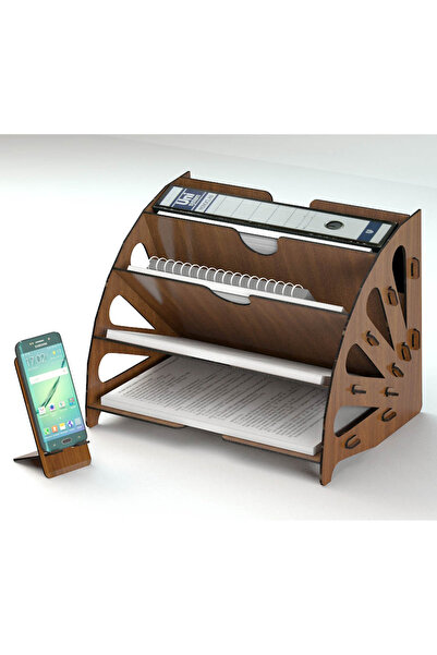 2holgun Ahşap Dekoratif Evrak Rafı Dosya Düzenleyici Masaüstü Toplayıcı tesbih