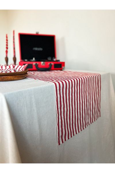 KaiHome عداء كتان مخطط من LOVELY