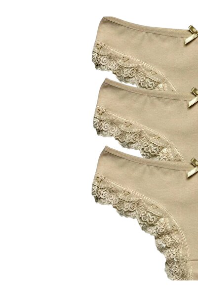 Gizli Butik Γυναικείο εσώρουχο μπικίνι με δαντέλα με λεπτομέρειες 3 τεμαχίων