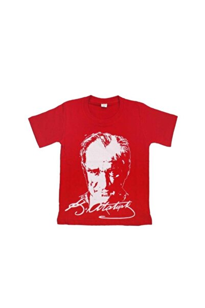CİLLOP BUTİK Unisex Kids Ataturk Printed 100% Cotton T-Shirt