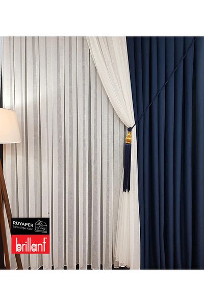 Brillant New Season Does Not Want Ironing Frequently Pleated Heavy Grammage Luxury Tulle Curtain