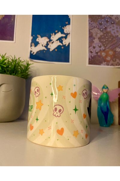 westartic Powerpuff Girls - Buttercup Heart Detailed Mug Cup Coffee Cup